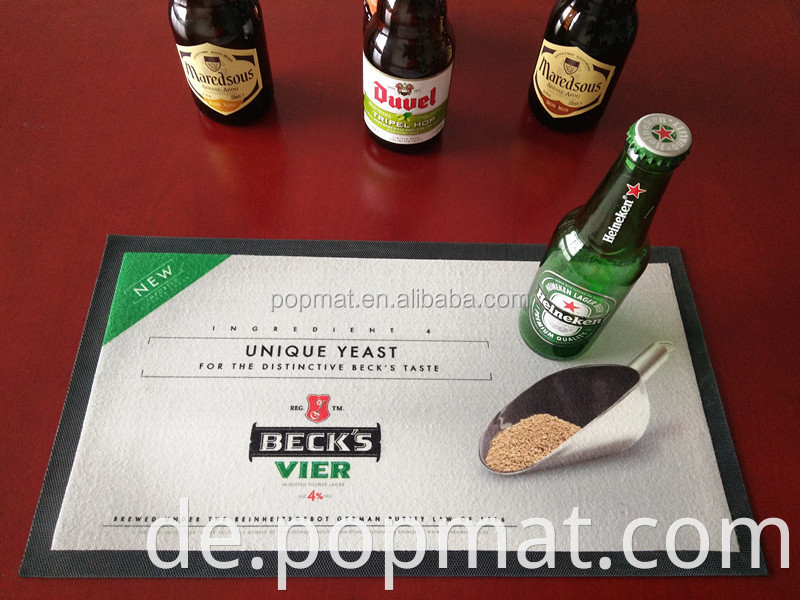 Umweltfreundliche Gummi-Bier-Bar mit Logo mit Non-Woven-Stoffmarke Markenmarke